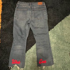 MADEWELL Custom Embroidered Jeans, Size 32
